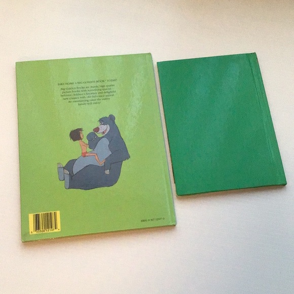 The Jungle Book vintage kids books pair Big Golden Book & Disney's Wonderful - Picture 2 of 9